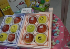 Aomori Trading Co. Ltd's apple products. The company also supplies branded "hello kitty" apple from Japan.